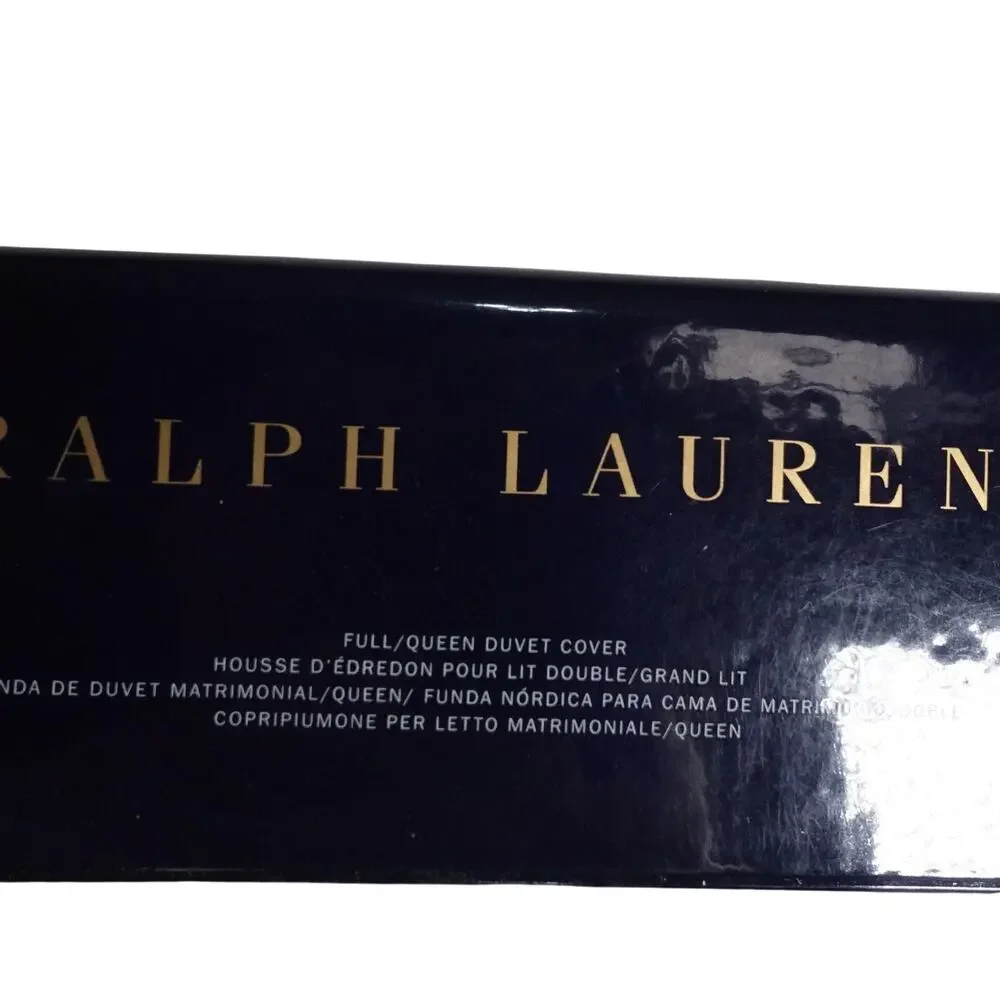 New Ralph Lauren Mirabelle Duvet Cover Full/Queen 92x96 Navy Blue Floral Paisley
